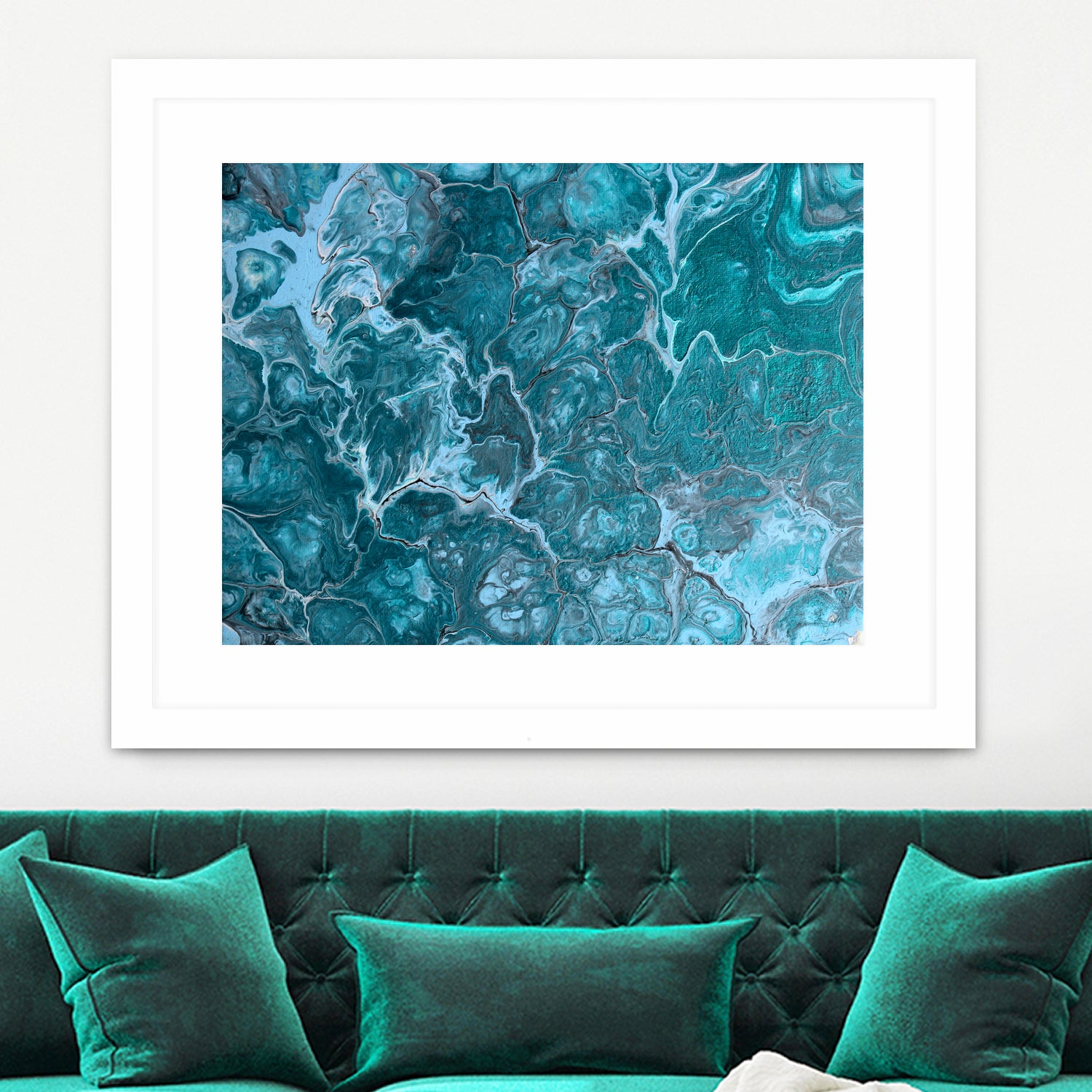 Serenity Sea by L. Renee Jones on GIANT ART - blue mixed media