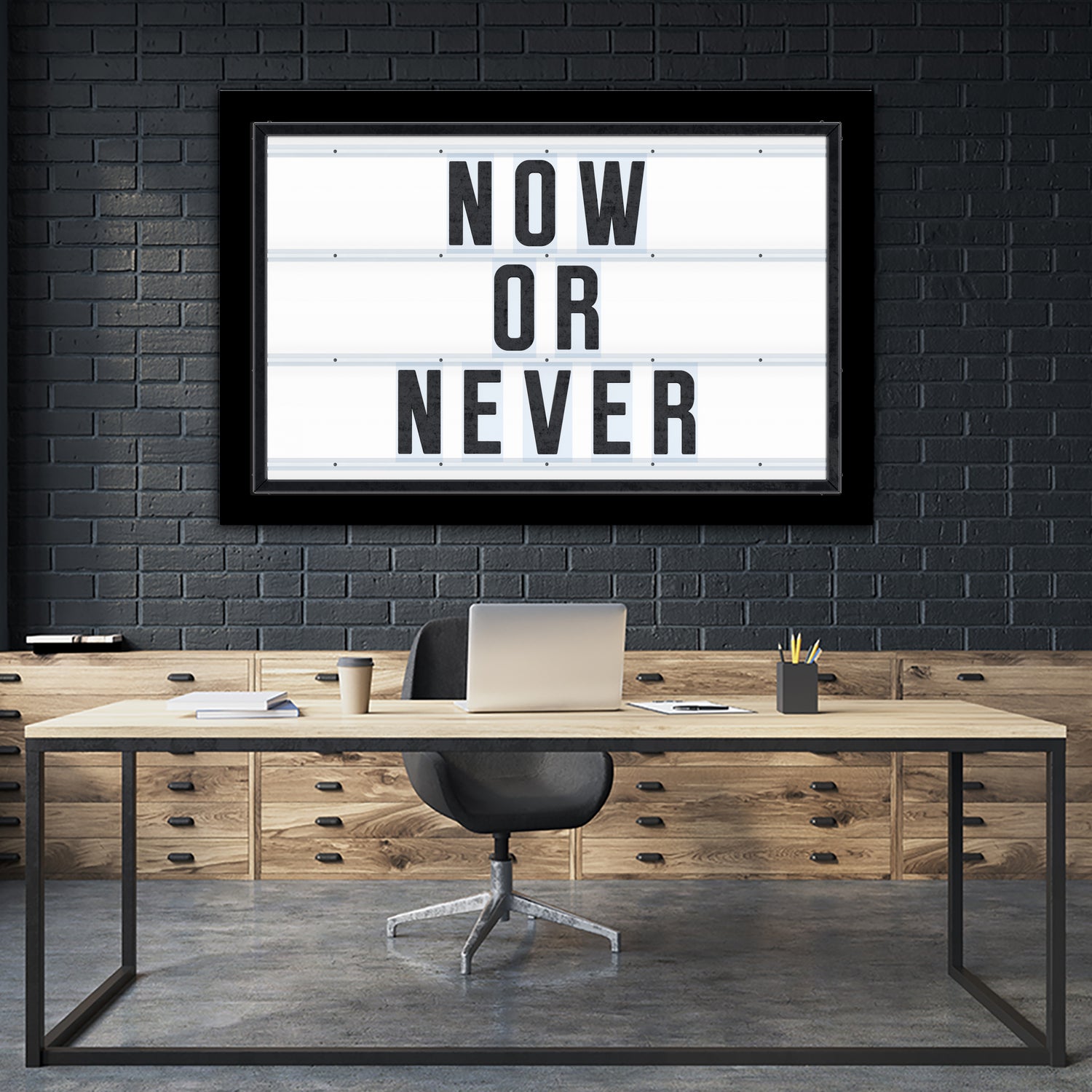 Now or Never by Art Frankenberg on GIANT ART - white typography