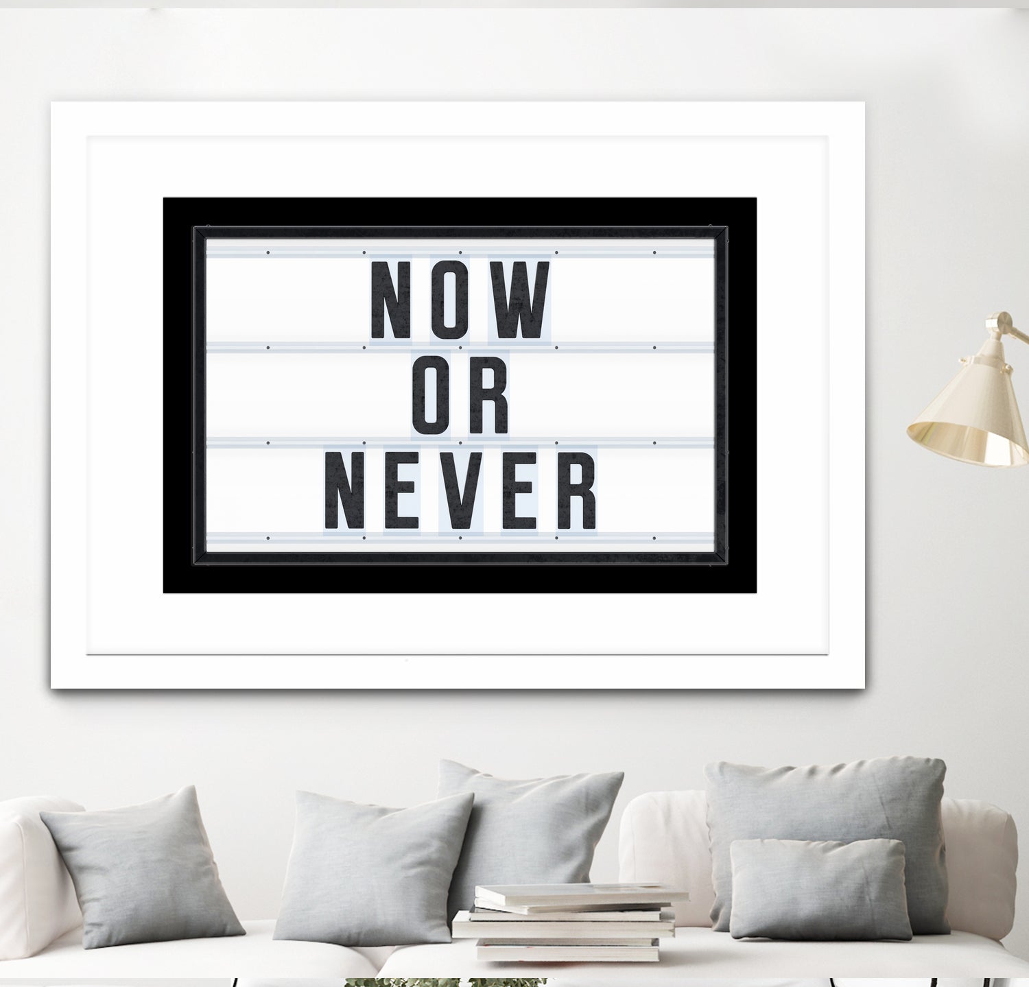 Now or Never by Art Frankenberg on GIANT ART - white typography