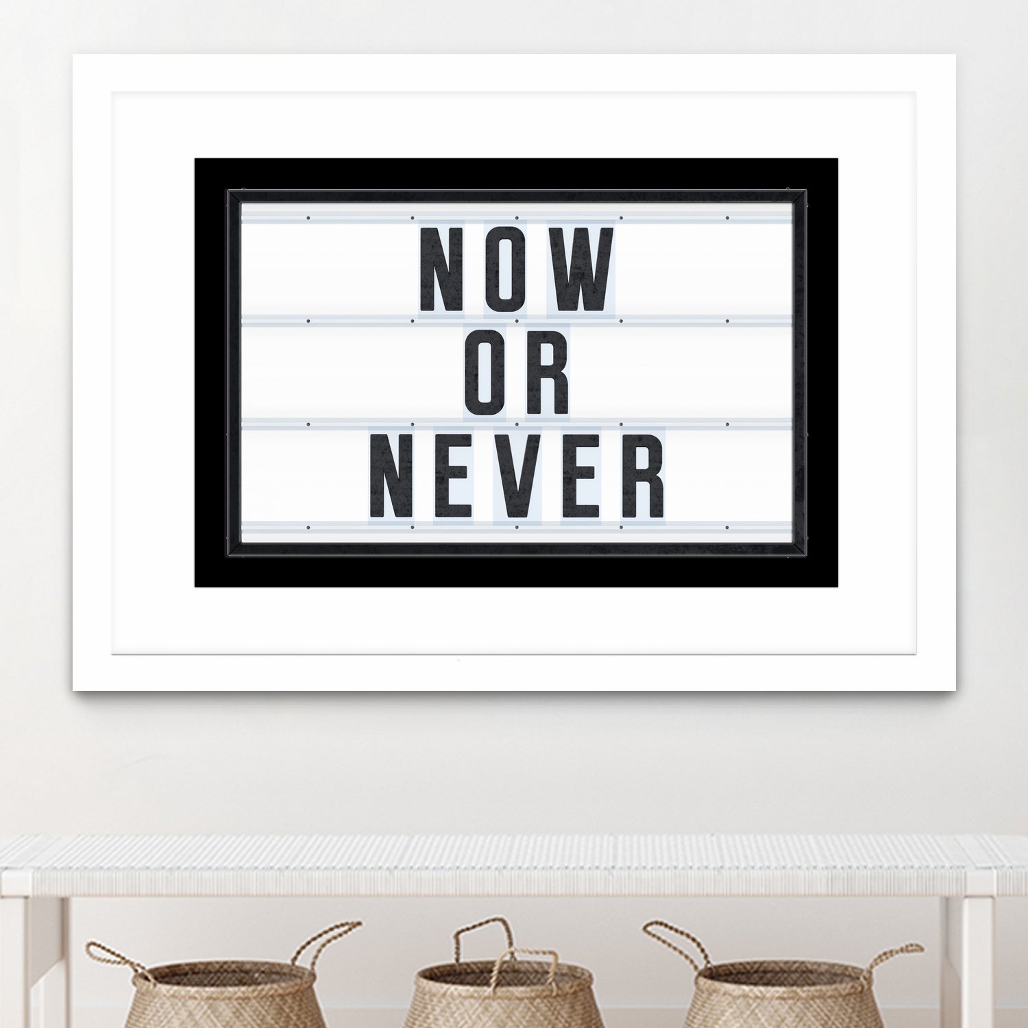 Now or Never by Art Frankenberg on GIANT ART - white typography