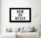 Now or Never by Art Frankenberg on GIANT ART - white typography