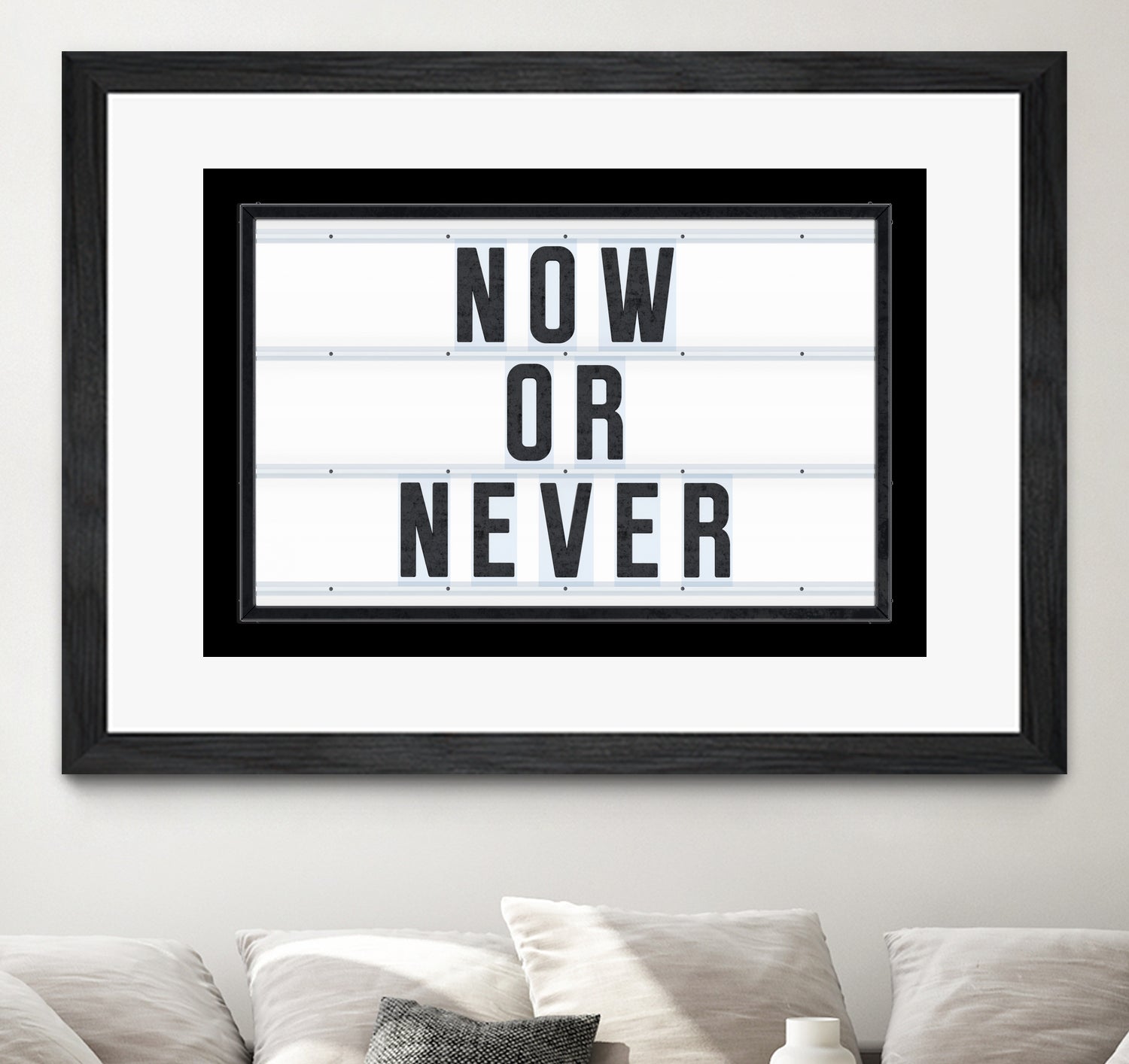 Now or Never by Art Frankenberg on GIANT ART - white typography