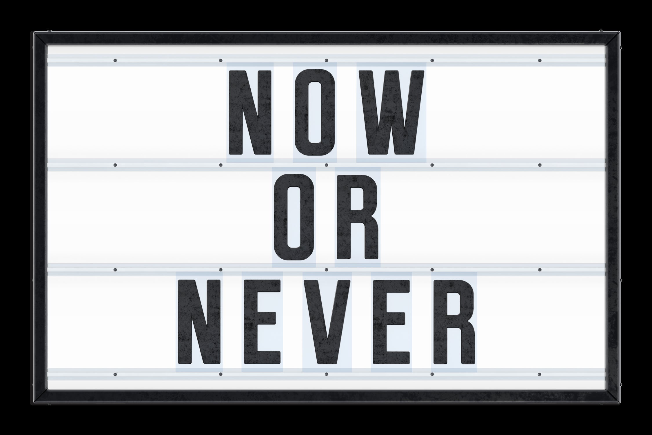 Now or Never by Art Frankenberg on GIANT ART - white typography