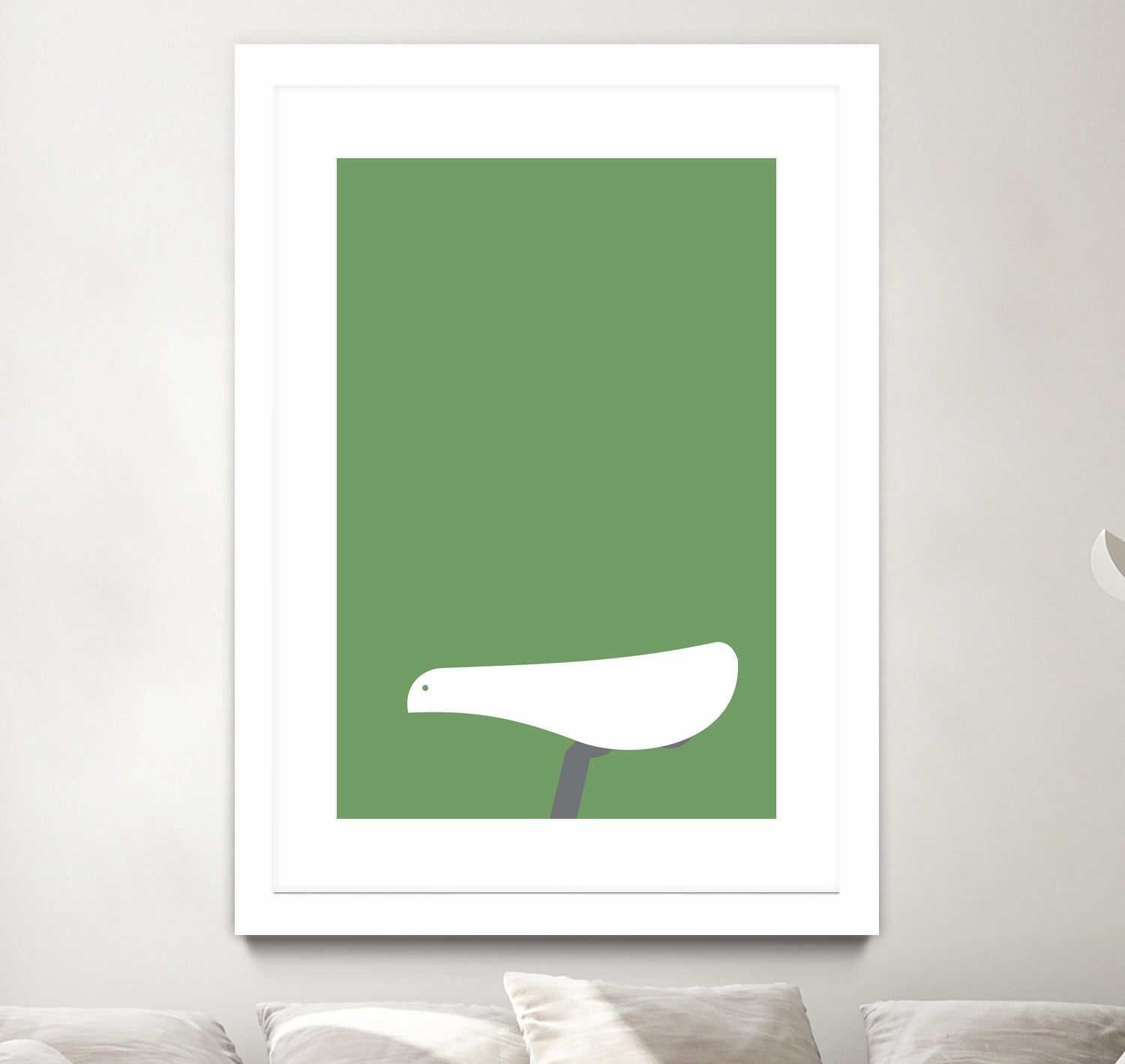 Bicycle Bird Minimal by Nilesh Kulkarni on GIANT ART - green vector illustration