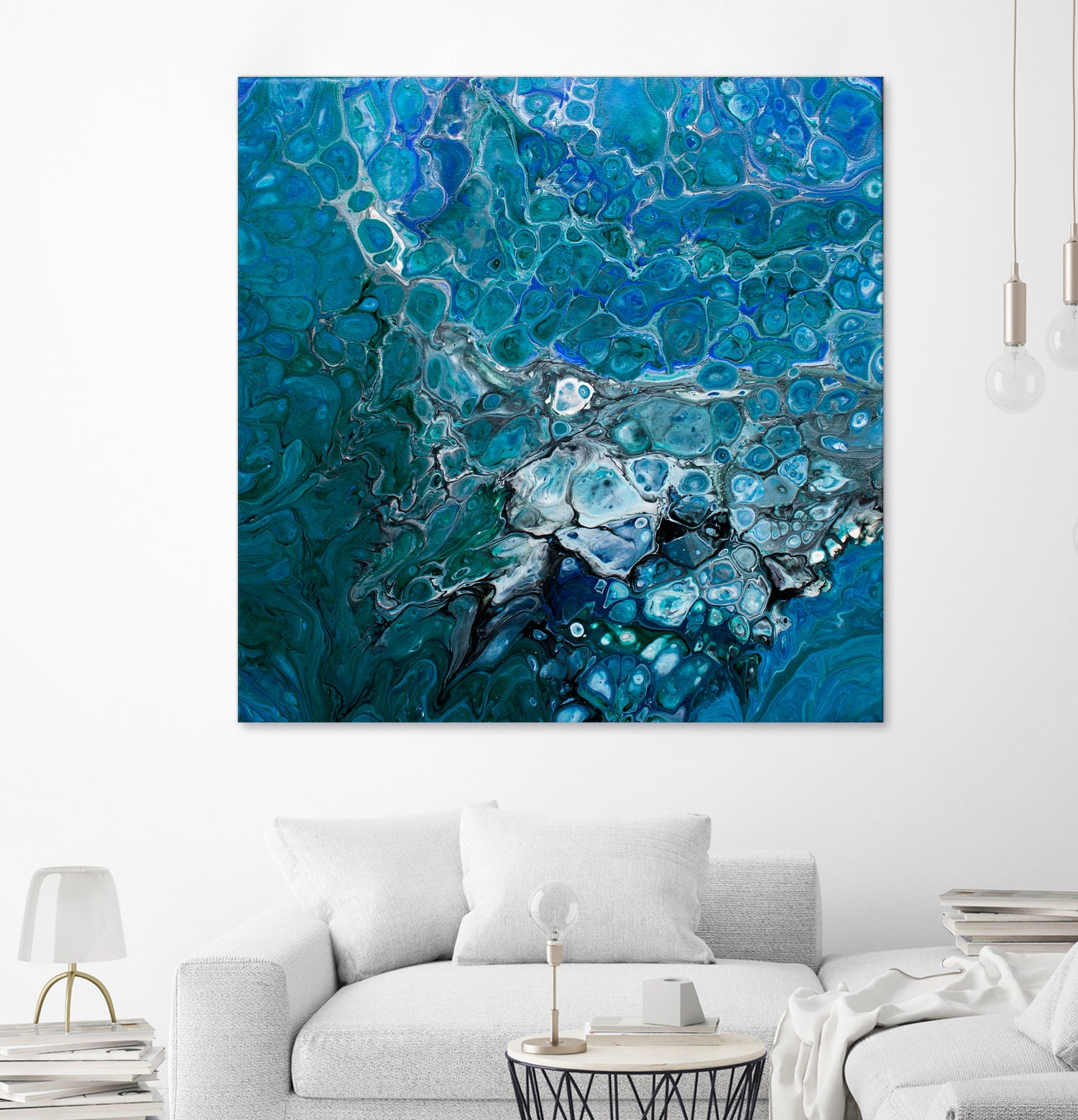 Ocean's Flow by L. Renee Jones on GIANT ART - blue mixed media