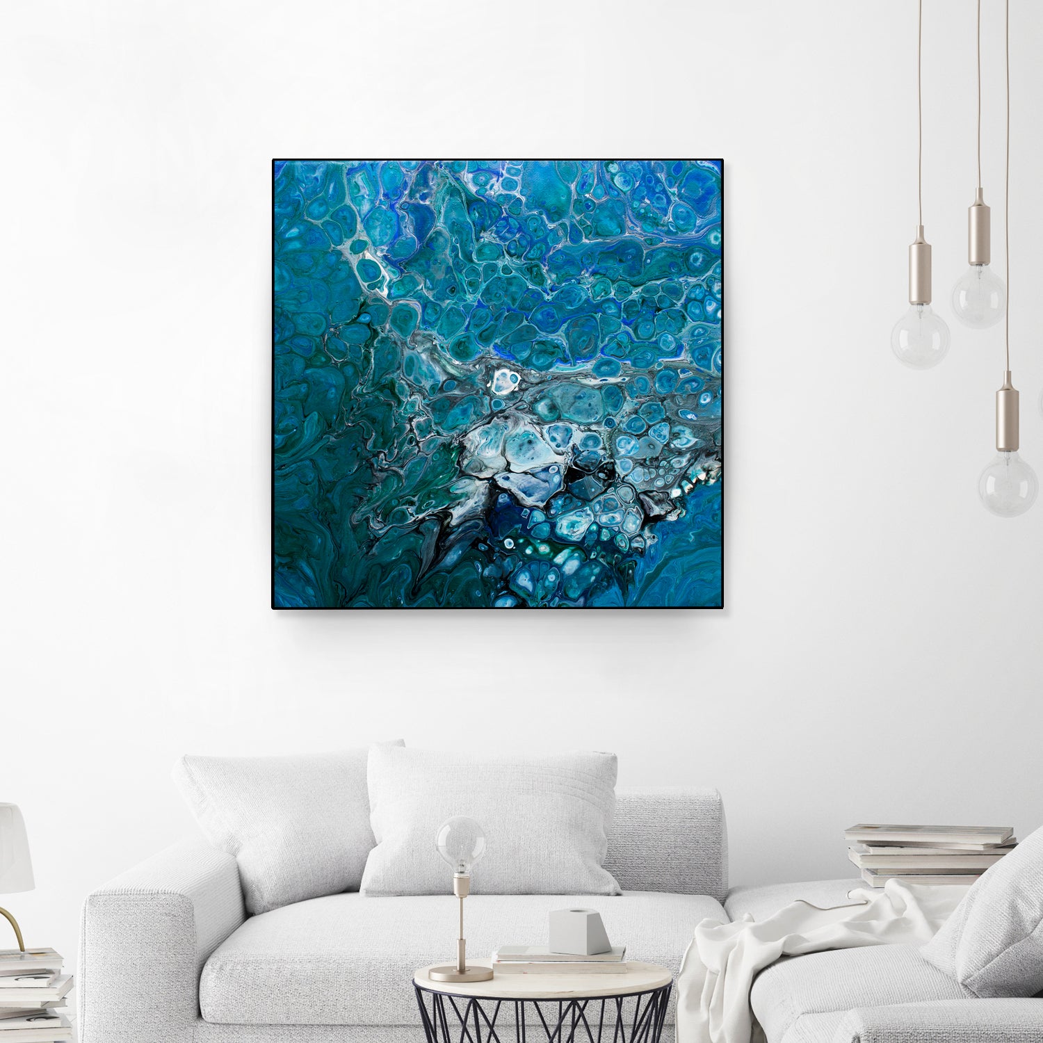 Ocean's Flow by L. Renee Jones on GIANT ART - blue mixed media