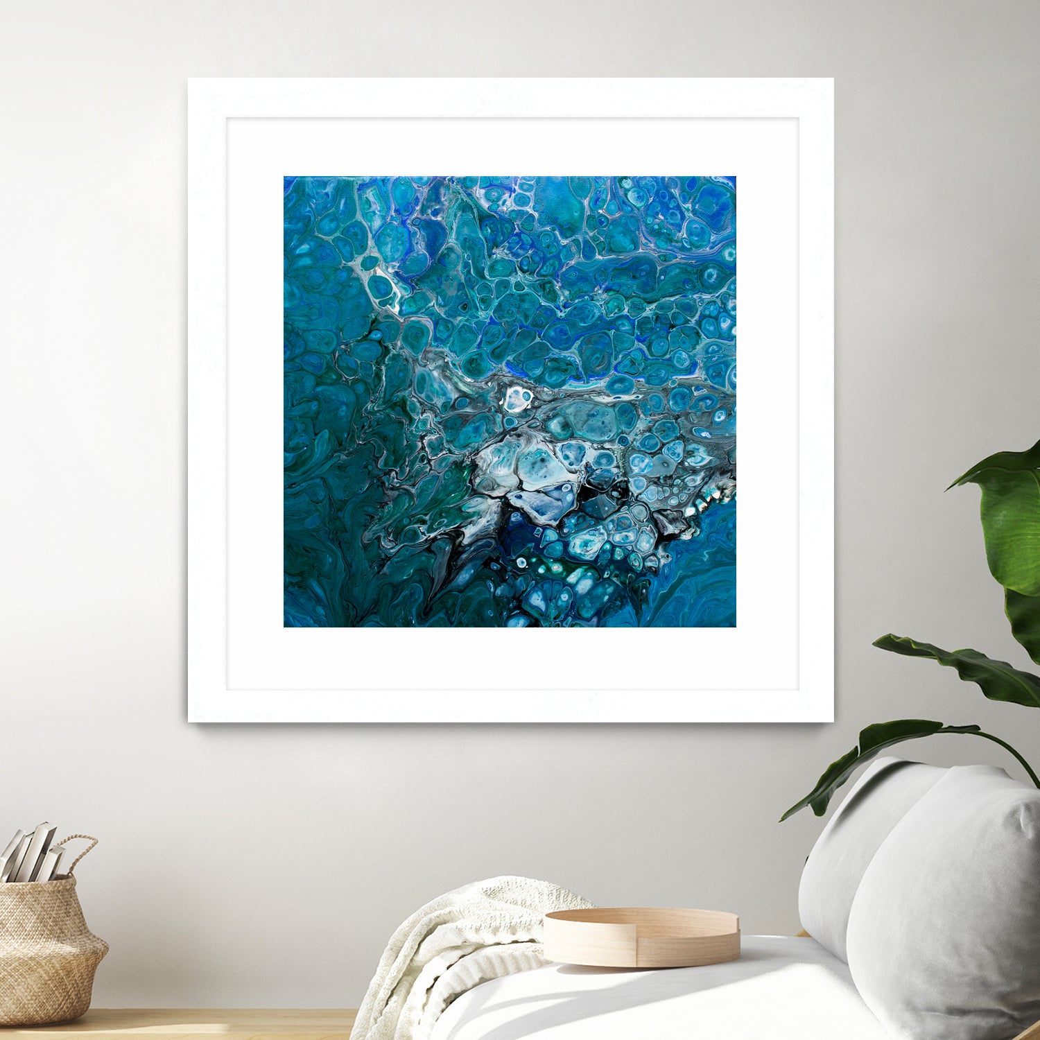 Ocean's Flow by L. Renee Jones on GIANT ART - blue mixed media