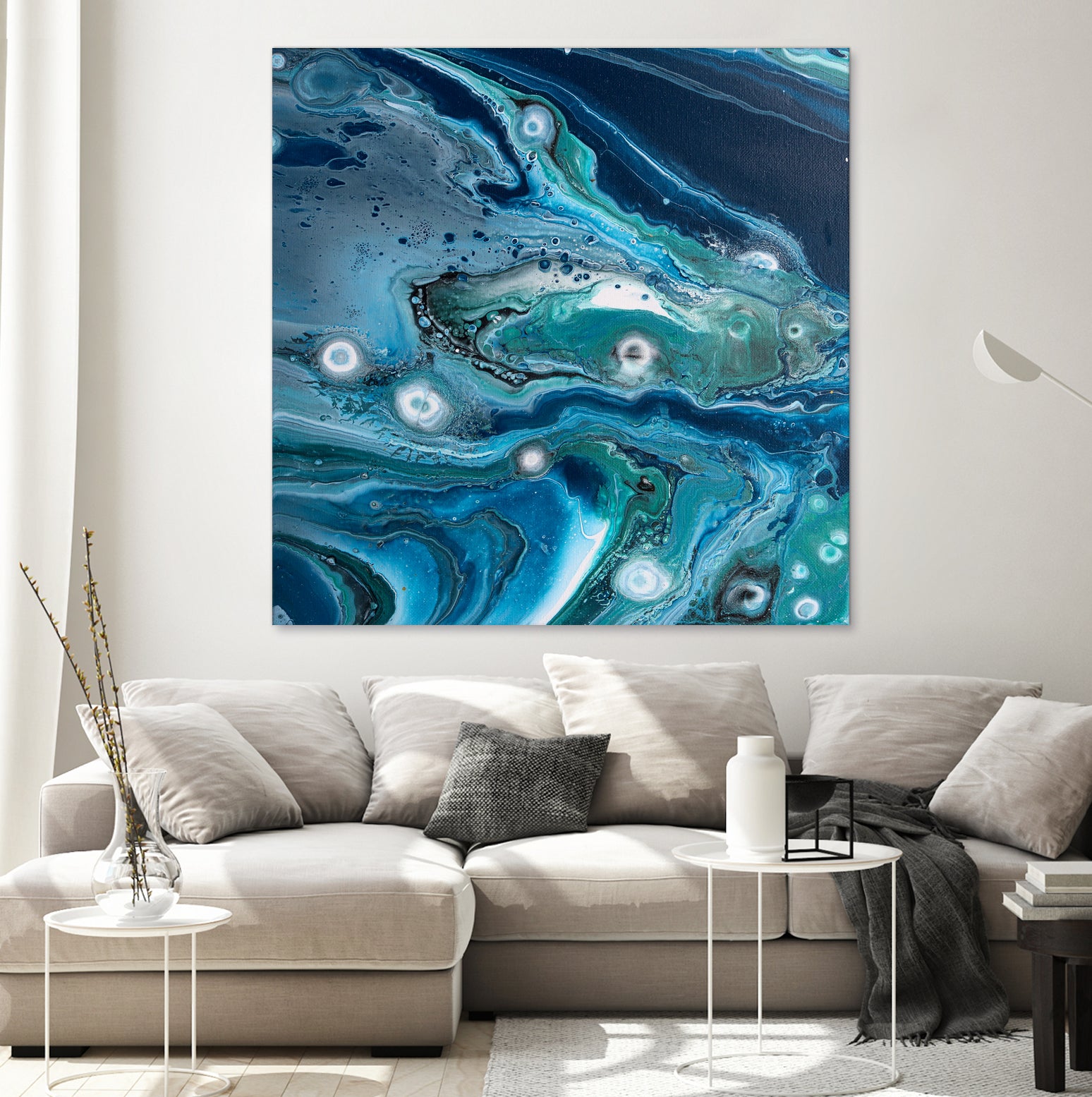 Celestial Seas by L. Renee Jones on GIANT ART - blue mixed media