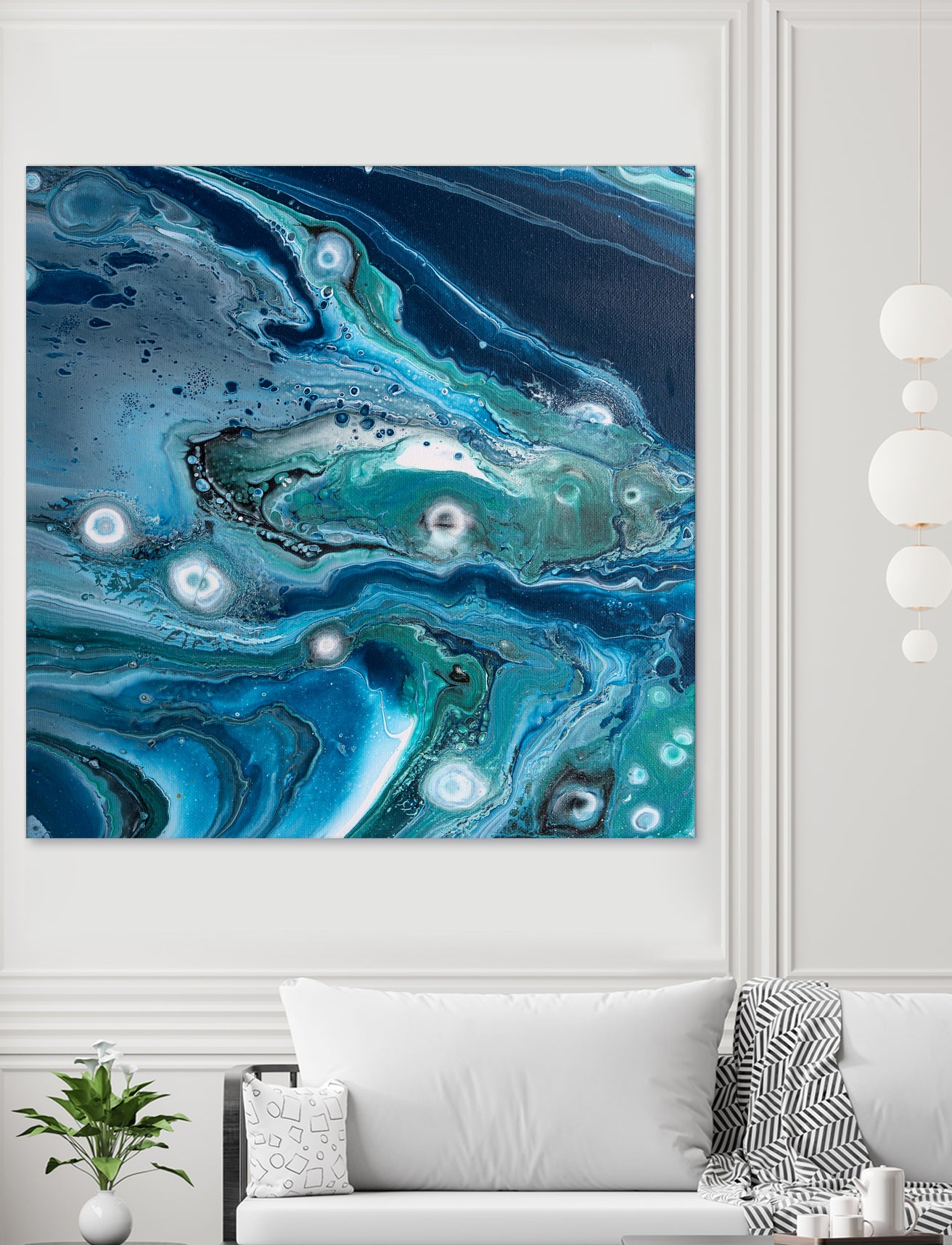 Celestial Seas by L. Renee Jones on GIANT ART - blue mixed media