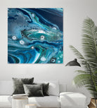 Celestial Seas by L. Renee Jones on GIANT ART - blue mixed media