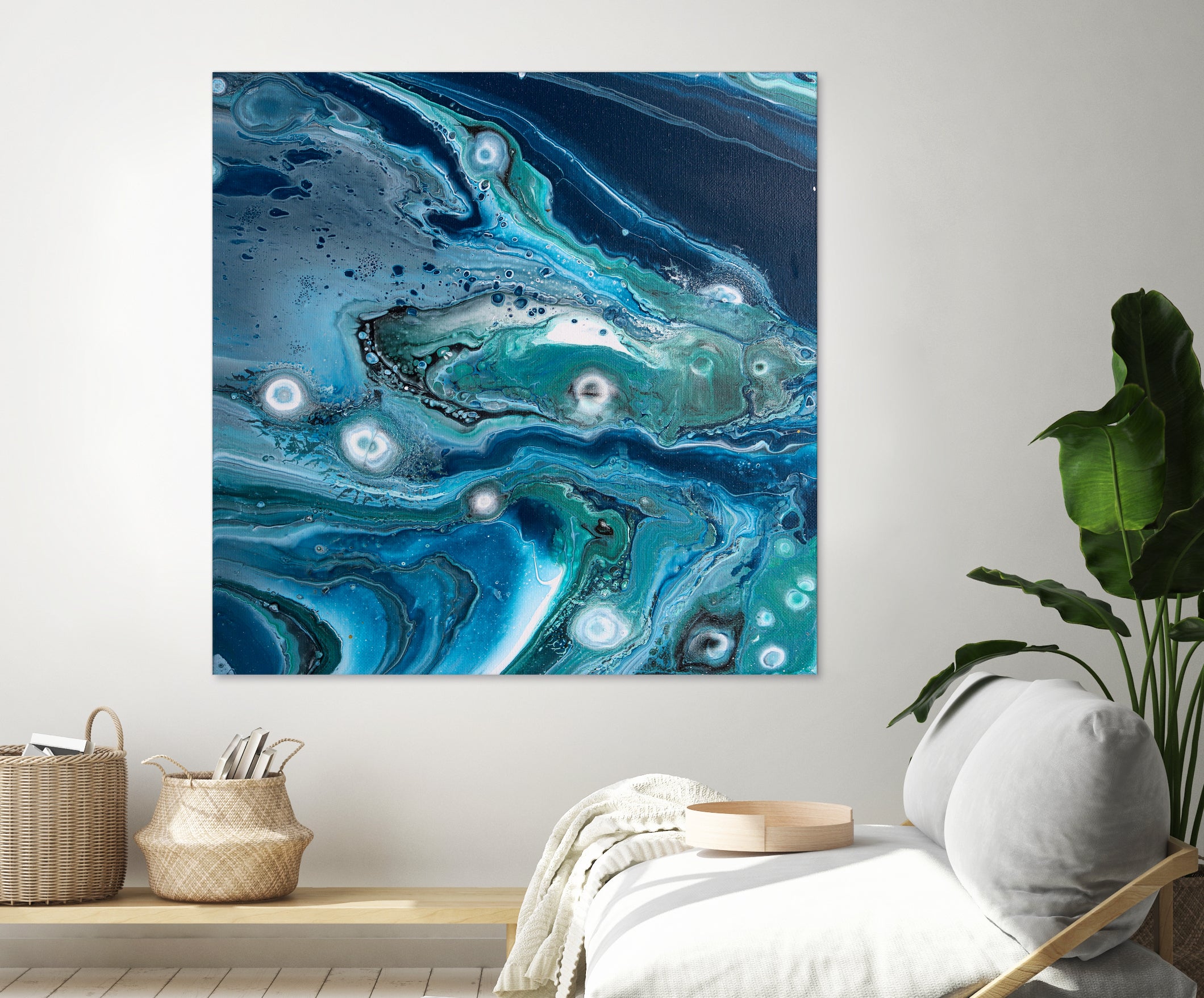 Celestial Seas by L. Renee Jones on GIANT ART - blue mixed media