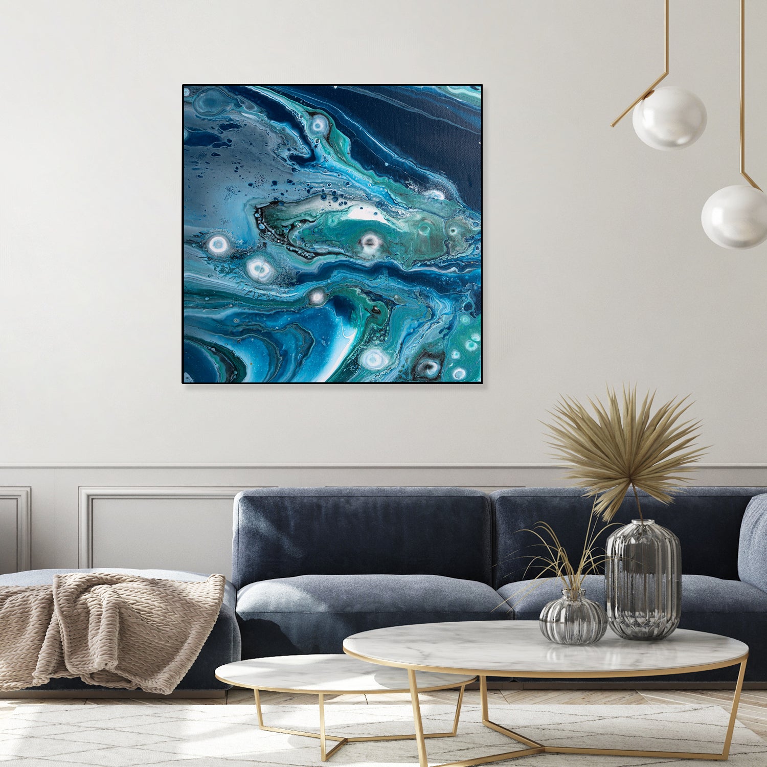 Celestial Seas by L. Renee Jones on GIANT ART - blue mixed media