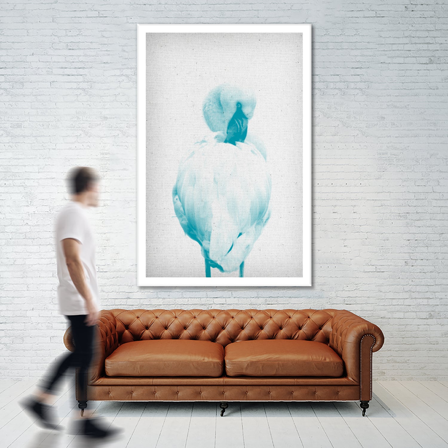 Flamingo 01 by Alexandra Wolf on GIANT ART - blue photo manipulation