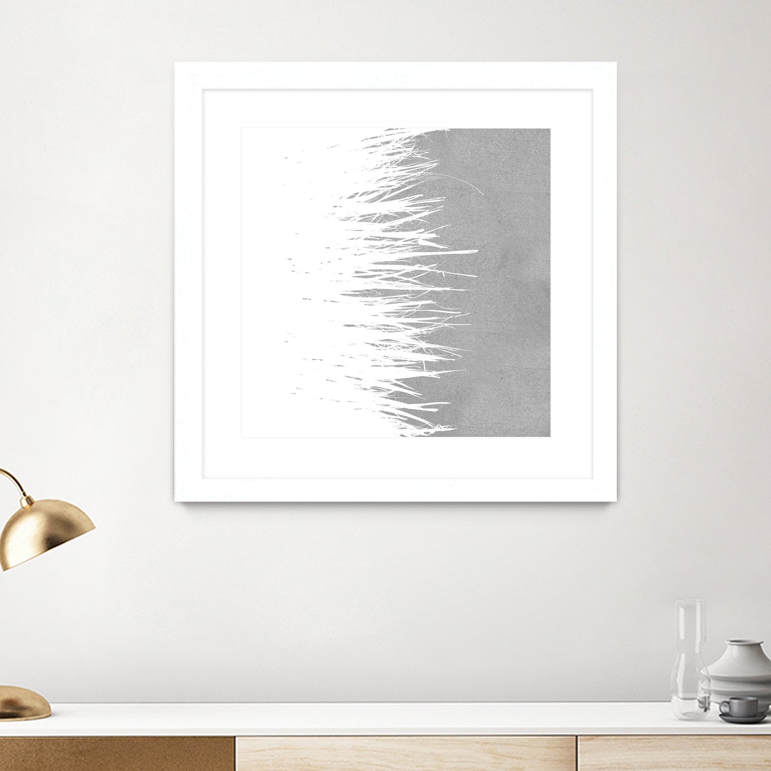 Concrete Fringe W On Side by Emeline Tate-Robertson on GIANT ART - gray digital painting