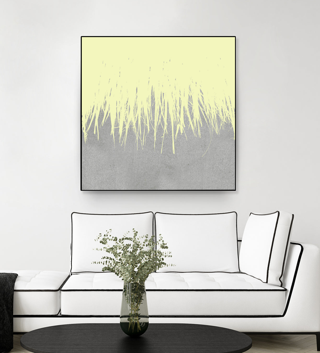 Concrete Fringe Yellow by Emeline Tate-Robertson on GIANT ART - yellow digital painting