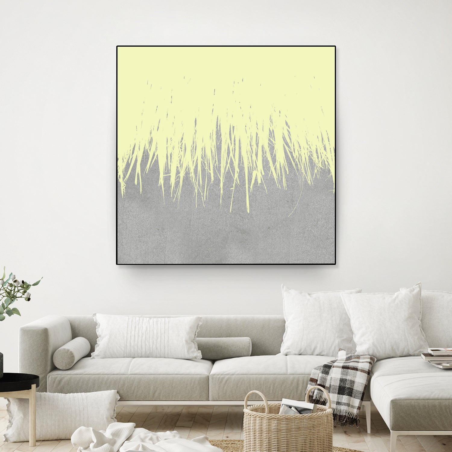 Concrete Fringe Yellow by Emeline Tate-Robertson on GIANT ART - yellow digital painting