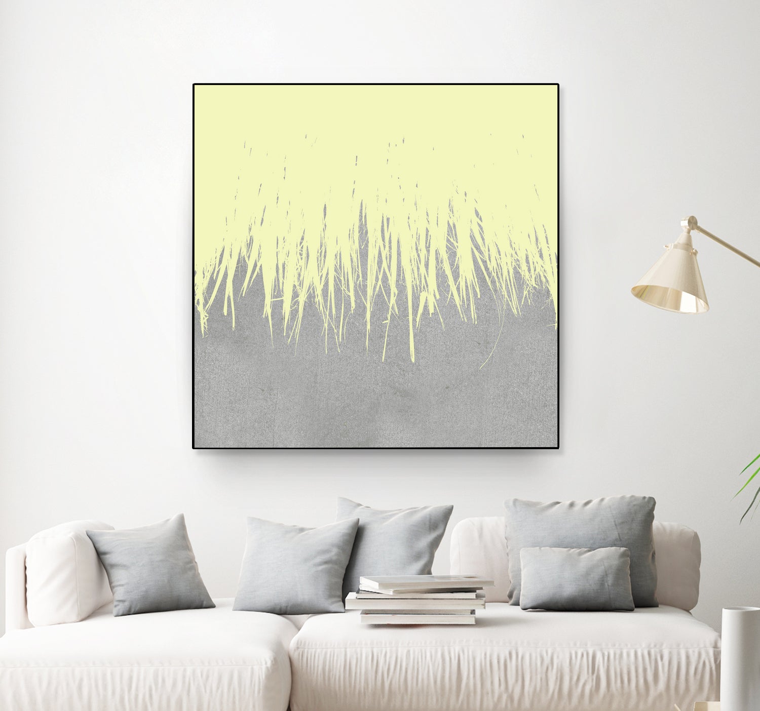 Concrete Fringe Yellow by Emeline Tate-Robertson on GIANT ART - yellow digital painting