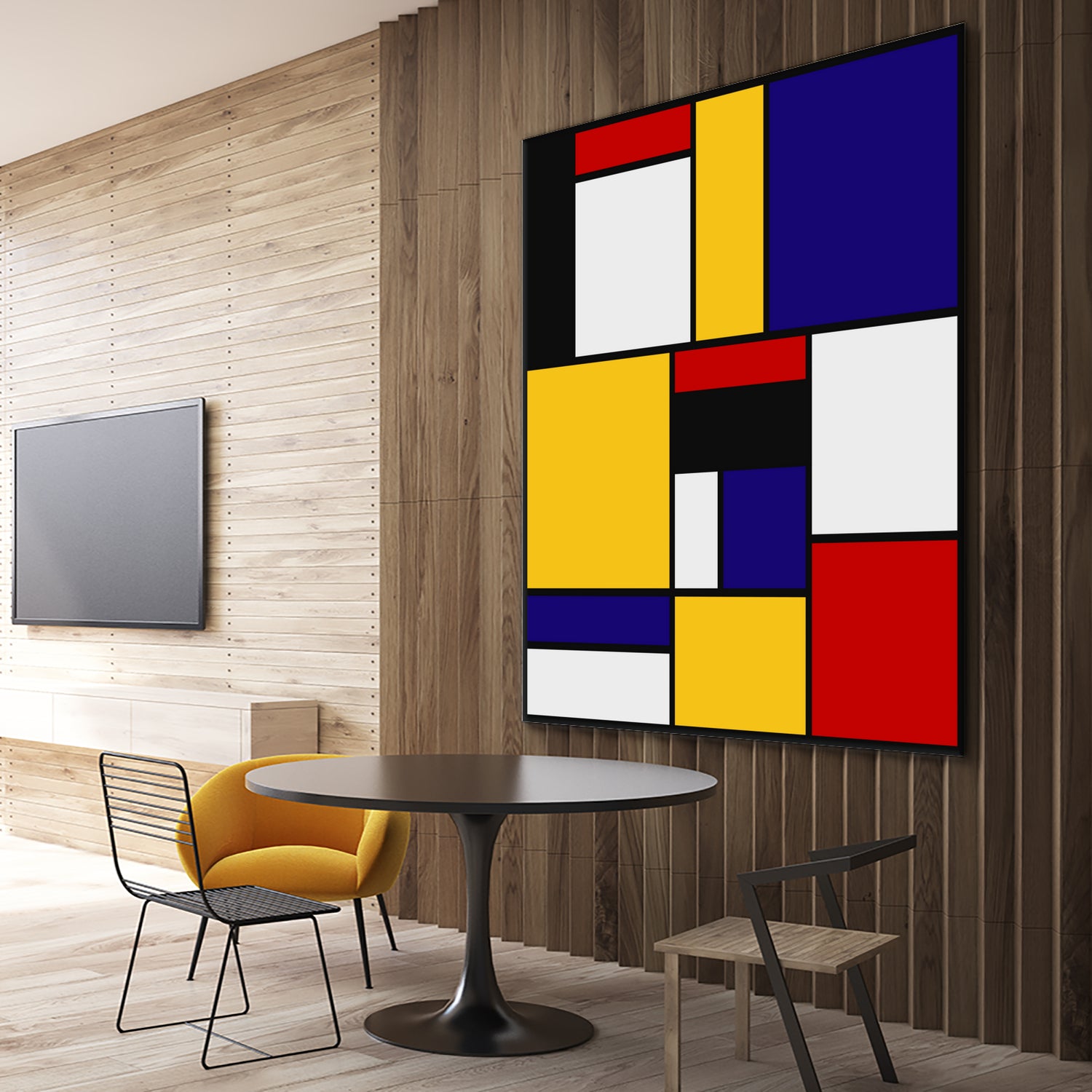 Mondrian De Stijl Art Movement by Saadana Shanmukam on GIANT ART - yellow digital drawing