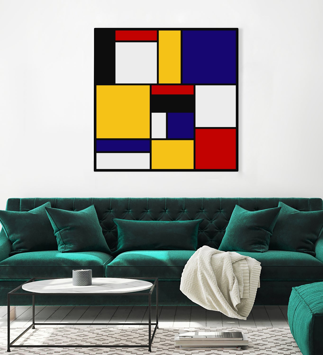 Mondrian De Stijl Art Movement by Saadana Shanmukam on GIANT ART - yellow digital drawing