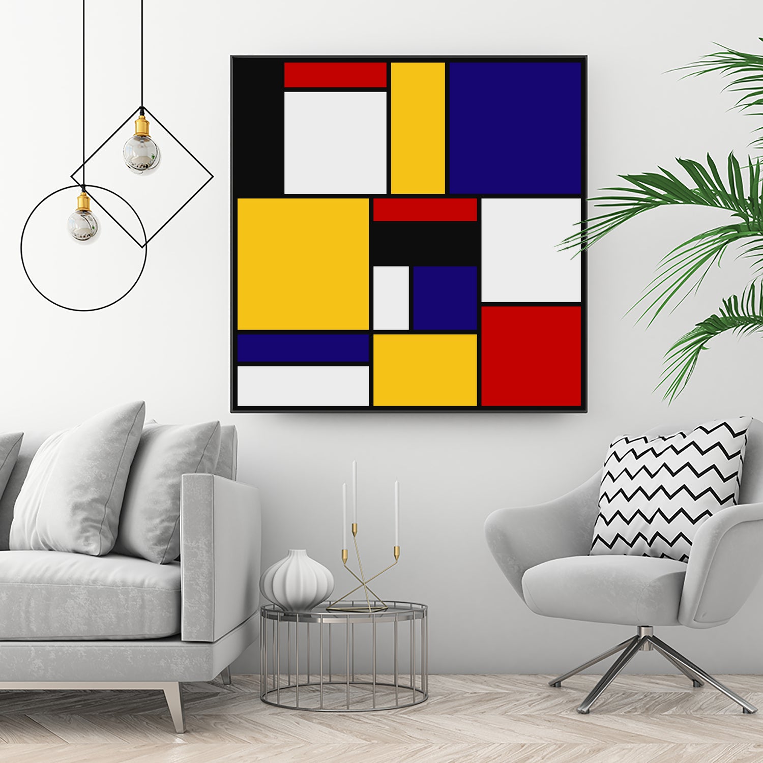 Mondrian De Stijl Art Movement by Saadana Shanmukam on GIANT ART - yellow digital drawing