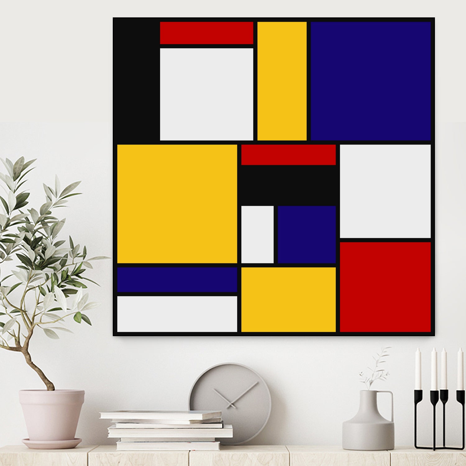 Mondrian De Stijl Art Movement by Saadana Shanmukam on GIANT ART - yellow digital drawing