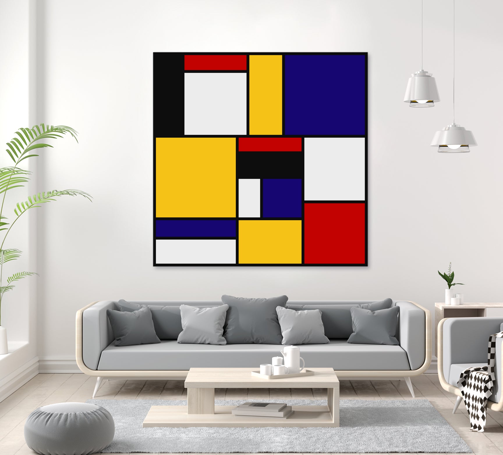 Mondrian De Stijl Art Movement by Saadana Shanmukam on GIANT ART - yellow digital drawing