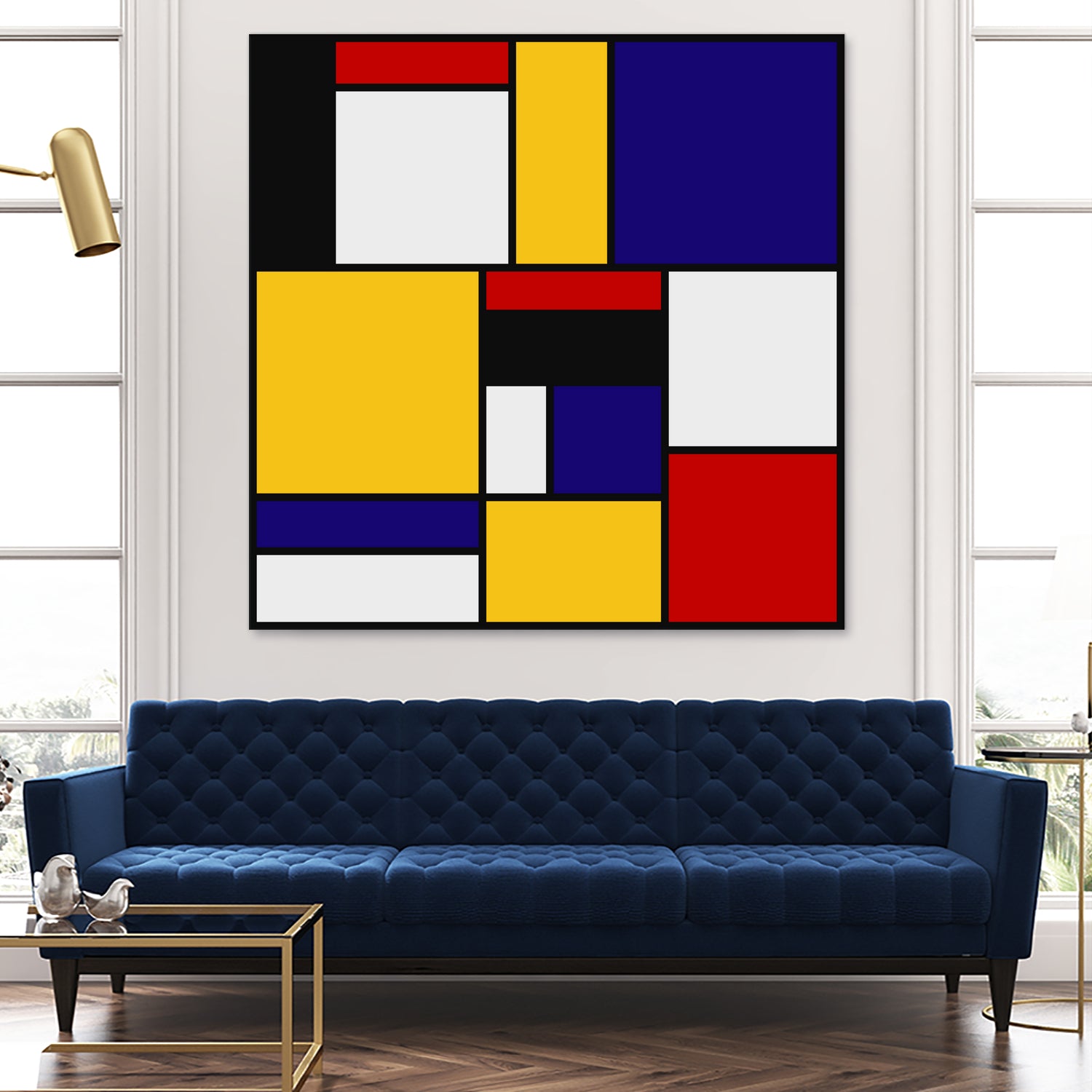 Mondrian De Stijl Art Movement by Saadana Shanmukam on GIANT ART - yellow digital drawing