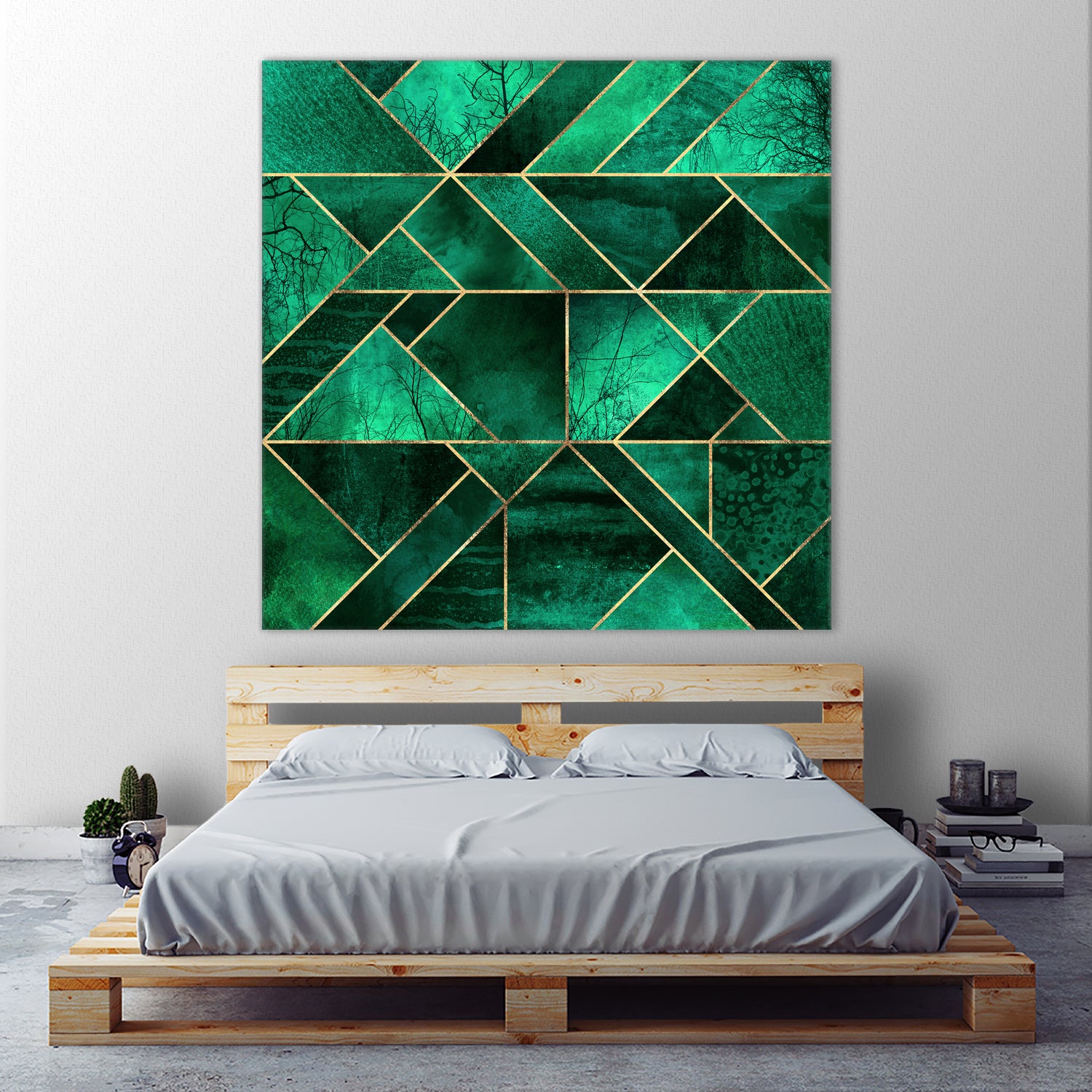 Abstract Nature - Emerald Green by Elisabeth Fredriksson on GIANT ART - green digital painting