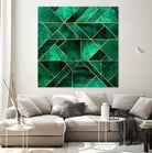 Abstract Nature - Emerald Green by Elisabeth Fredriksson on GIANT ART - green digital painting