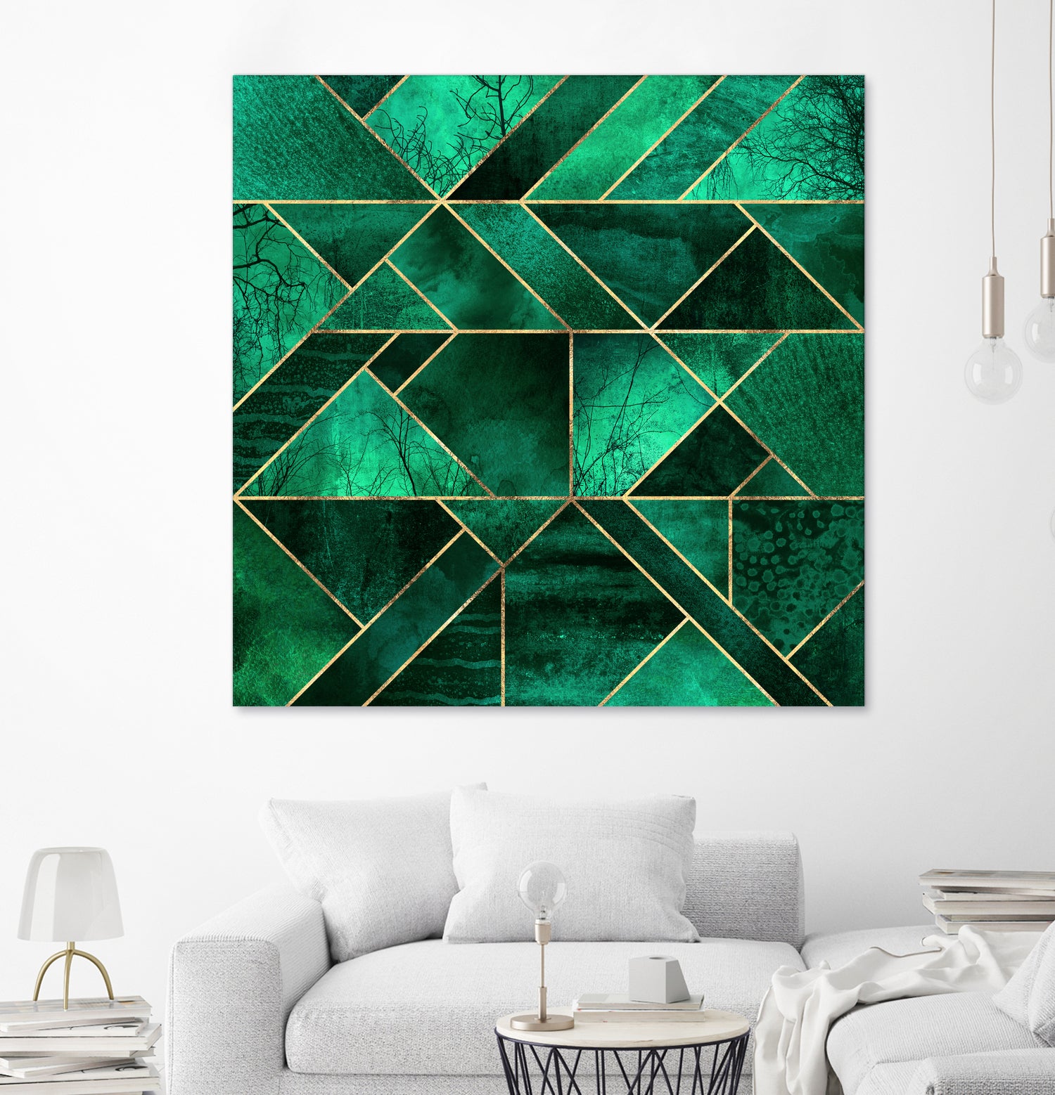 Abstract Nature - Emerald Green by Elisabeth Fredriksson on GIANT ART - green digital painting