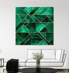 Abstract Nature - Emerald Green by Elisabeth Fredriksson on GIANT ART - green digital painting