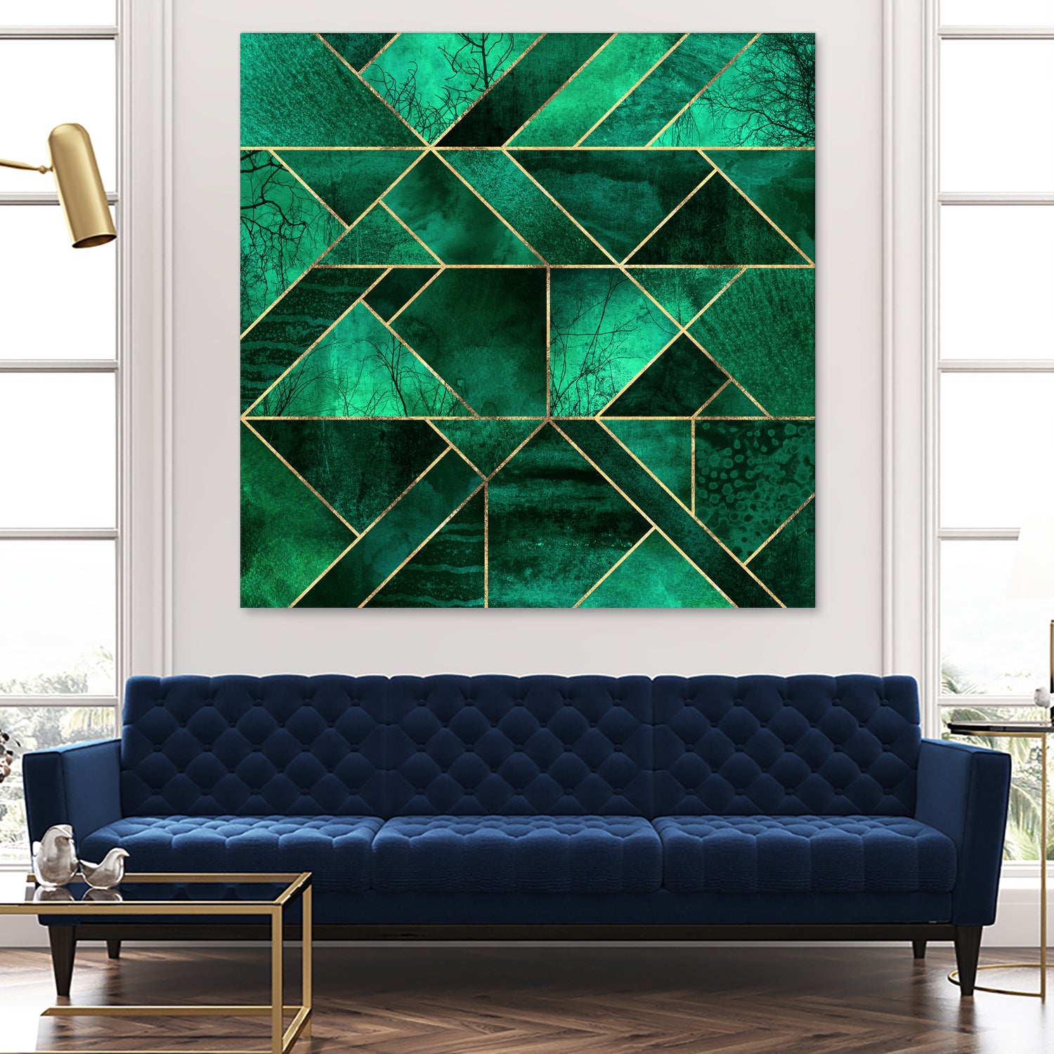 Abstract Nature - Emerald Green by Elisabeth Fredriksson on GIANT ART - green digital painting