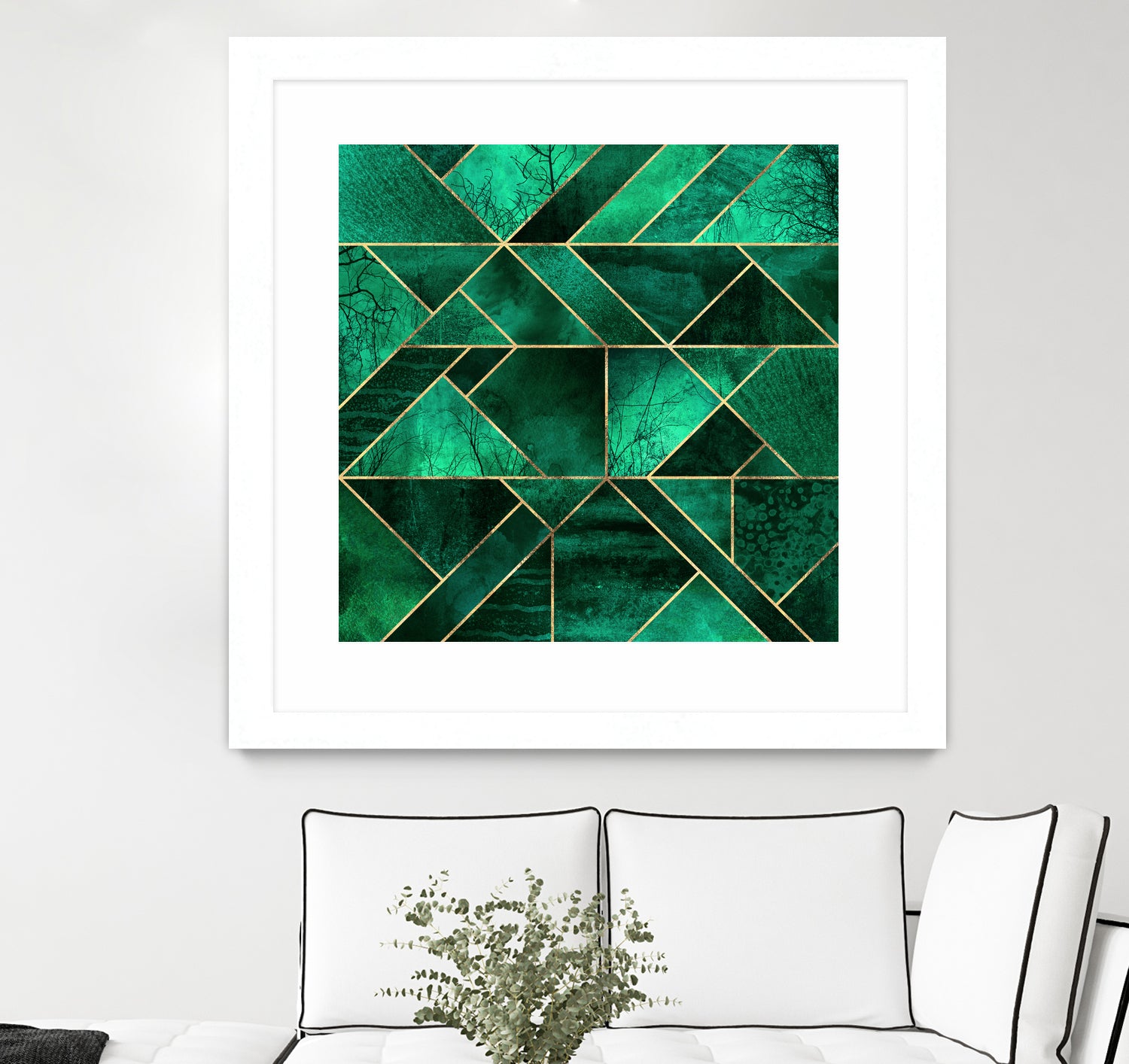 Abstract Nature - Emerald Green by Elisabeth Fredriksson on GIANT ART - green digital painting