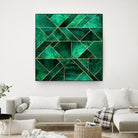 Abstract Nature - Emerald Green by Elisabeth Fredriksson on GIANT ART - green digital painting