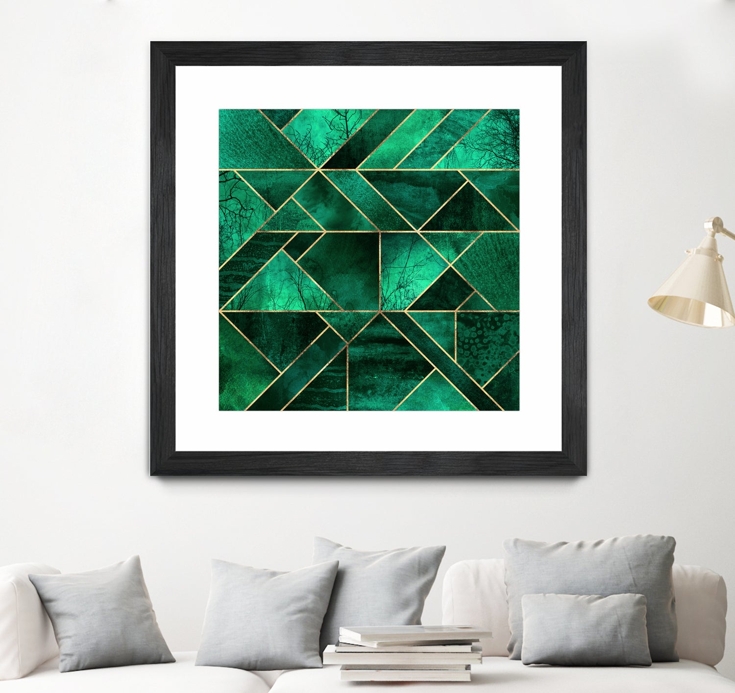 Abstract Nature - Emerald Green by Elisabeth Fredriksson on GIANT ART - green digital painting