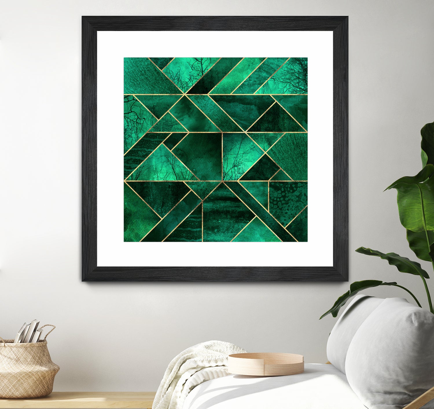 Abstract Nature - Emerald Green by Elisabeth Fredriksson on GIANT ART - green digital painting