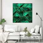 Abstract Nature - Emerald Green by Elisabeth Fredriksson on GIANT ART - green digital painting