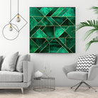 Abstract Nature - Emerald Green by Elisabeth Fredriksson on GIANT ART - green digital painting