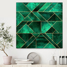 Abstract Nature - Emerald Green by Elisabeth Fredriksson on GIANT ART - green digital painting