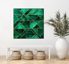 Abstract Nature - Emerald Green by Elisabeth Fredriksson on GIANT ART - green digital painting