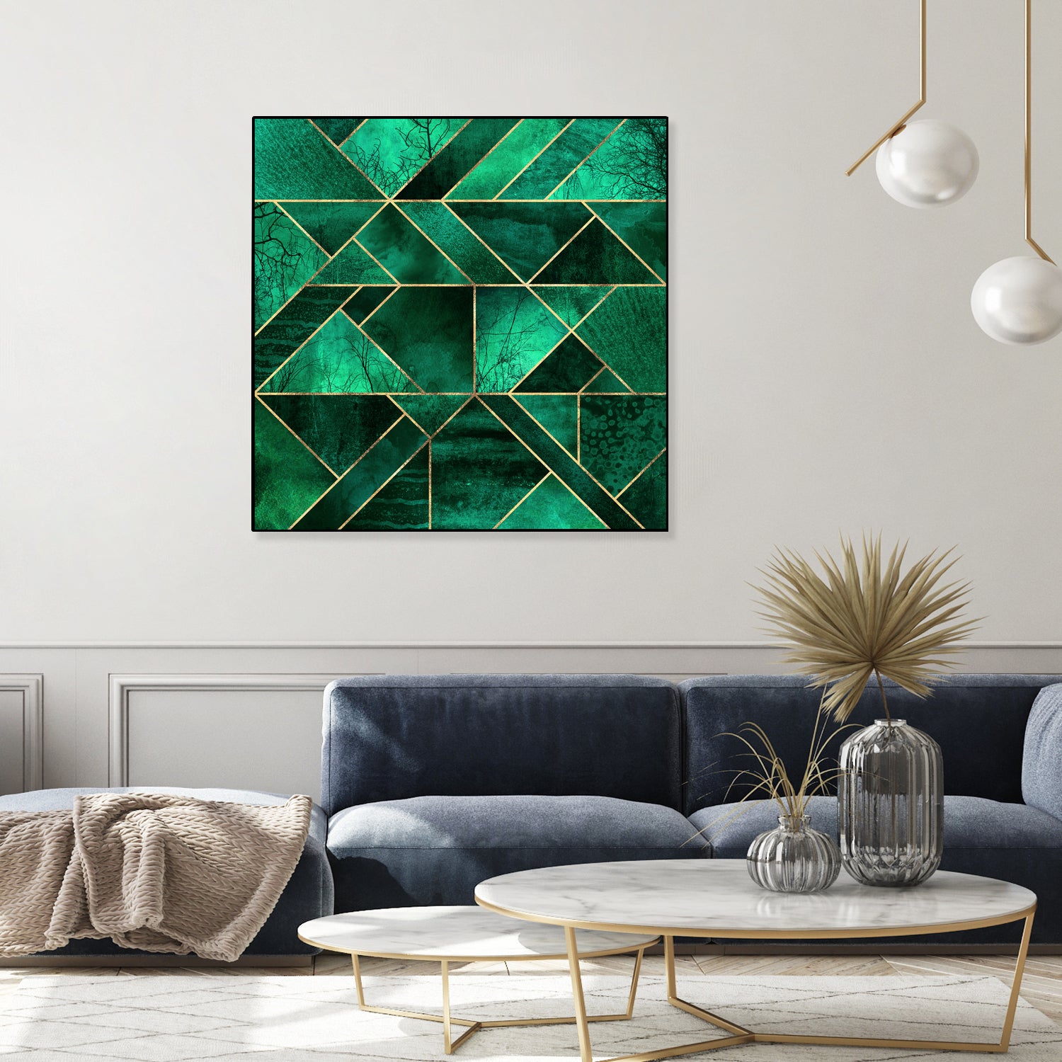 Abstract Nature - Emerald Green by Elisabeth Fredriksson on GIANT ART - green digital painting