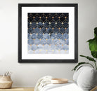 Blue hexagons and diamonds by Elisabeth Fredriksson on GIANT ART - blue digital painting