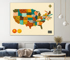 United States Map by Jazzberry Blue on GIANT ART - white vector illustration