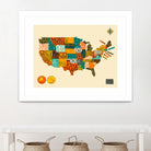 United States Map by Jazzberry Blue on GIANT ART - white vector illustration