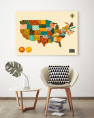 United States Map by Jazzberry Blue on GIANT ART - white vector illustration