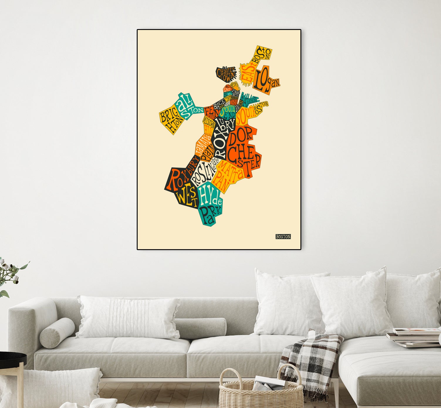 Boston Neighborhoods by Jazzberry Blue on GIANT ART - red vector illustration