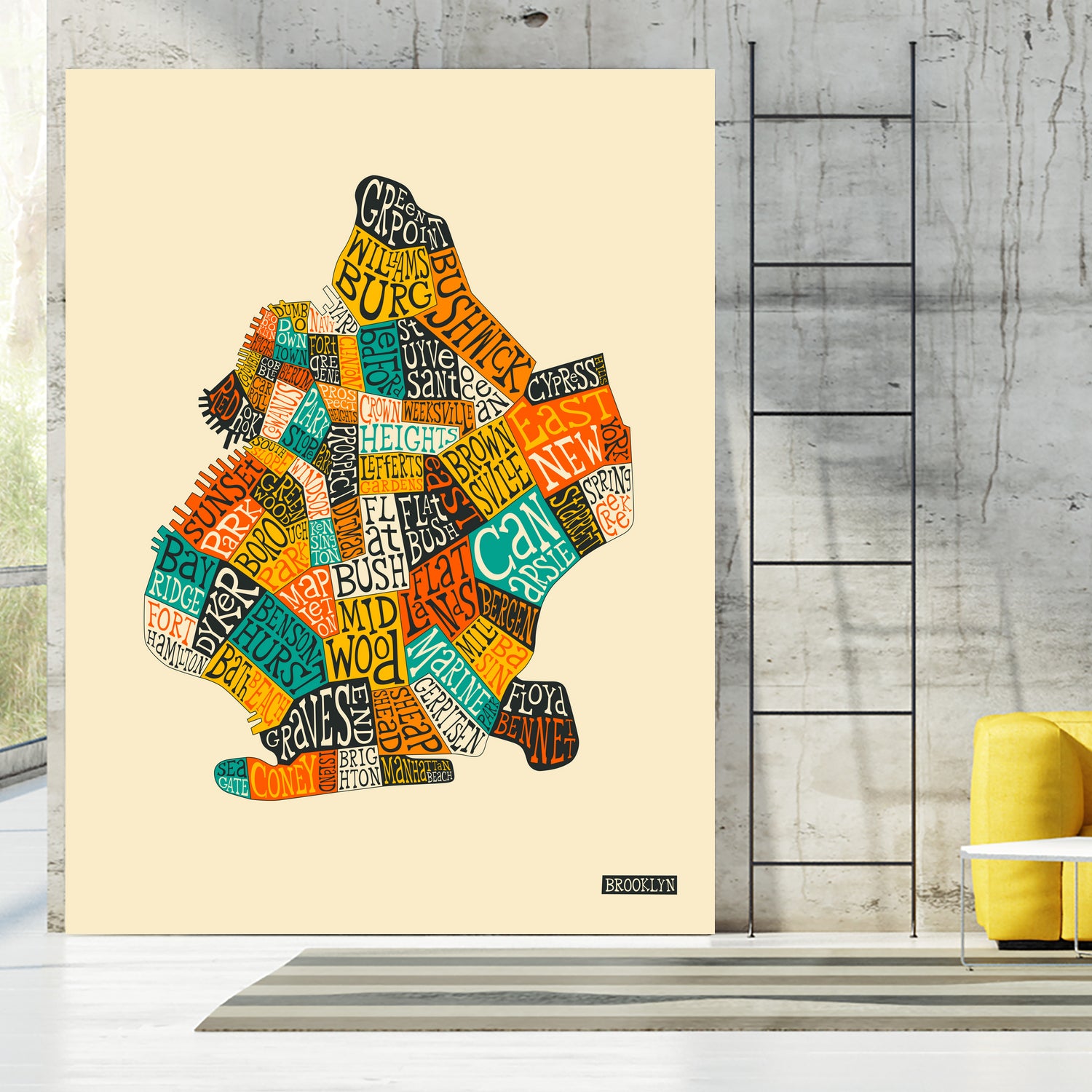 Brooklyn Neighborhoods by Jazzberry Blue on GIANT ART - white vector illustration