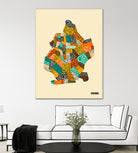 Brooklyn Neighborhoods by Jazzberry Blue on GIANT ART - white vector illustration