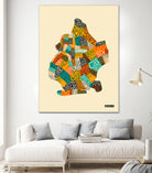 Brooklyn Neighborhoods by Jazzberry Blue on GIANT ART - white vector illustration