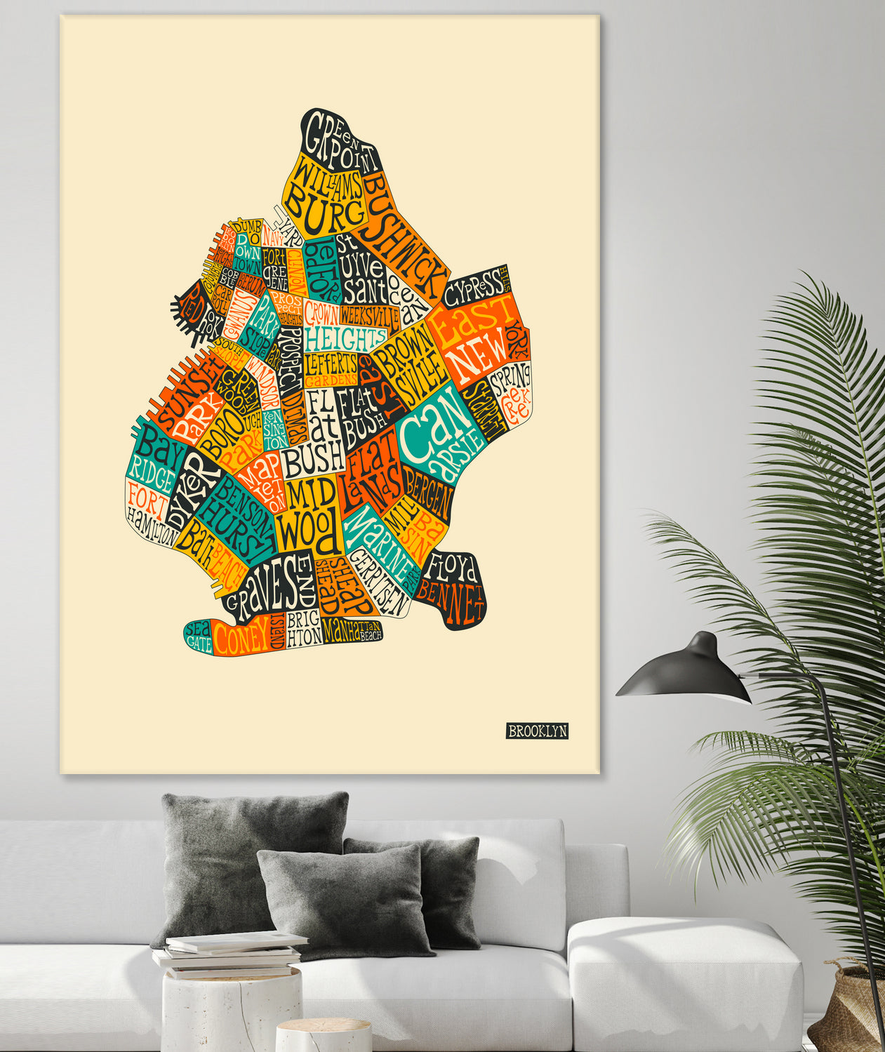 Brooklyn Neighborhoods by Jazzberry Blue on GIANT ART - white vector illustration